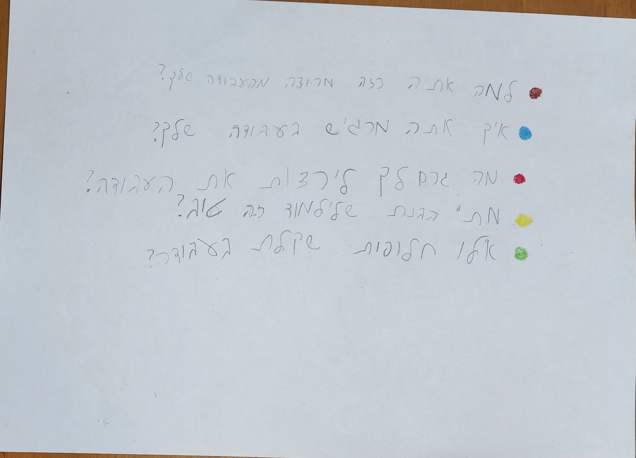 שאלות מעניינות